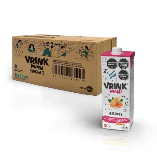 [VRKMOR121L] Vrink Maní Original 1lt x 12u