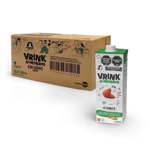 [VRKASA121L] Vrink Almendras Sin Azúcar 1lt x 12u